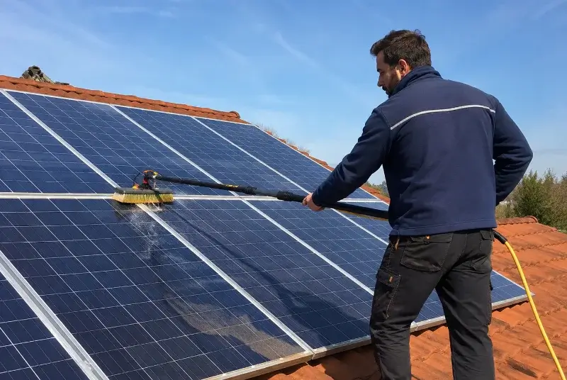 Nettoyage et entretien de panneaux solaires à Saint-Martin-de-Coux